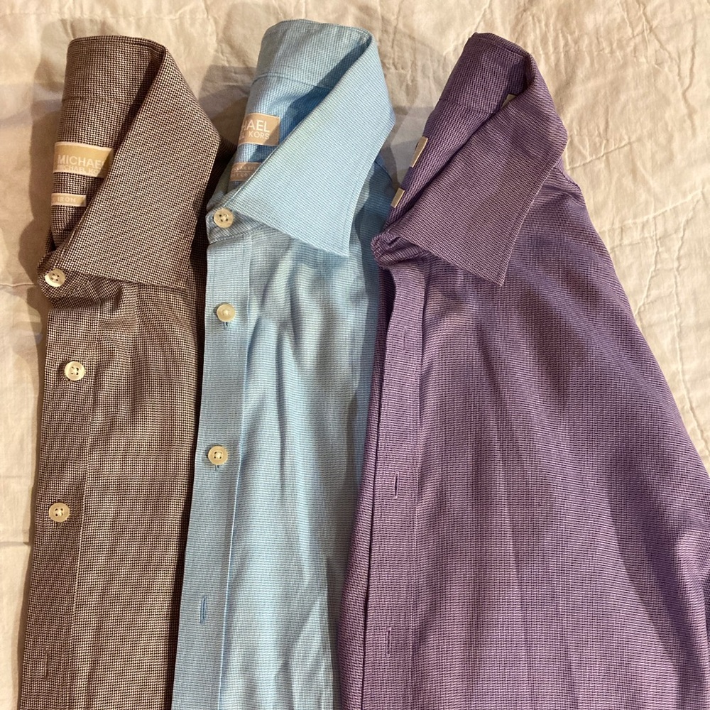 Michael Kors men’s dress shirts lot of 3 size 16.5 34/35